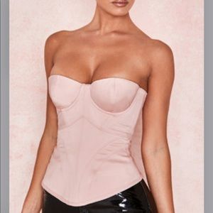 House of CB Antonella corset top. Size M in Blush